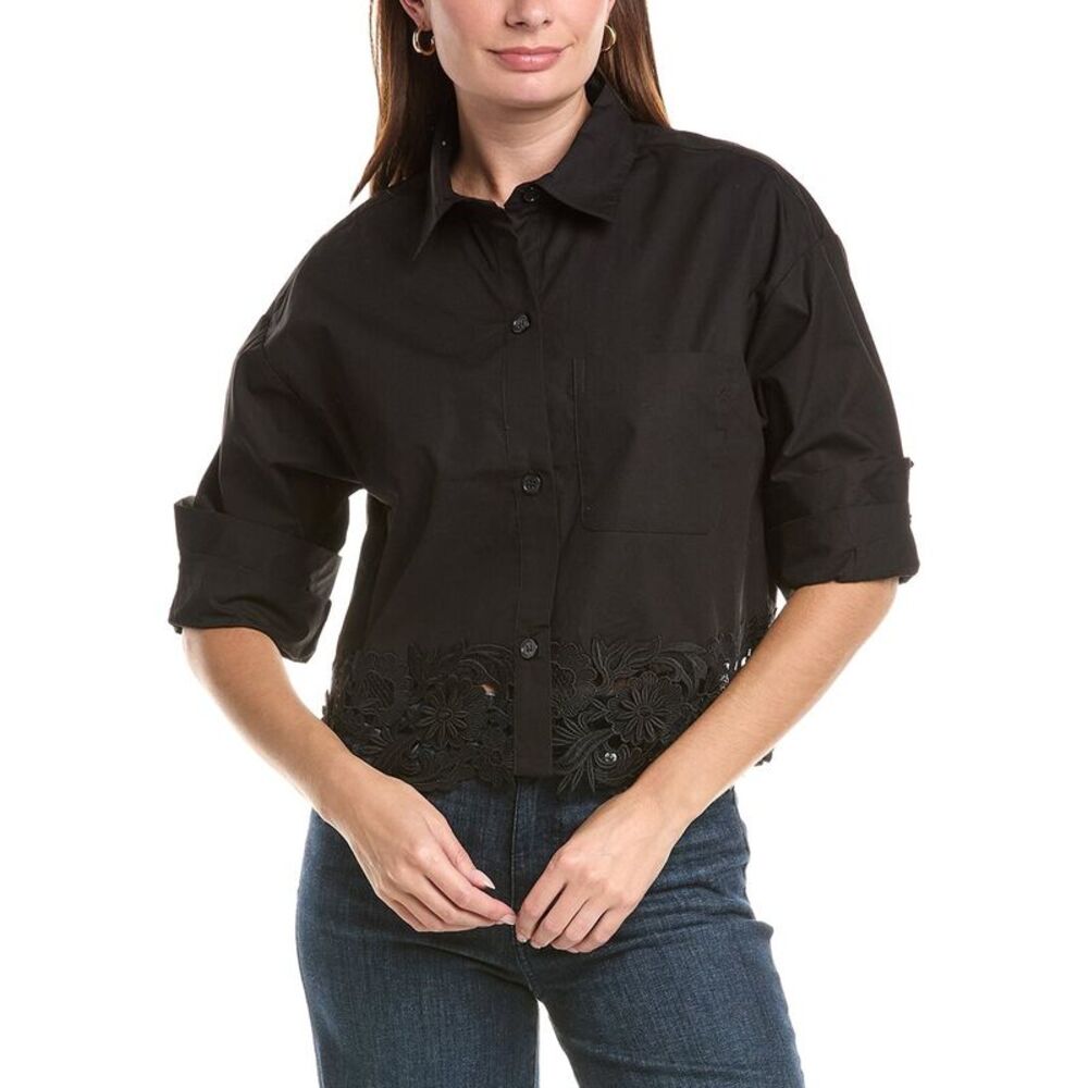 Rd Style Womens Kerwin Poplin Shirt, Black